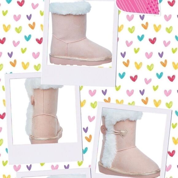 Rampage Lil Savanna Faux Fur Boots - Toddler New - Picture 1 of 6